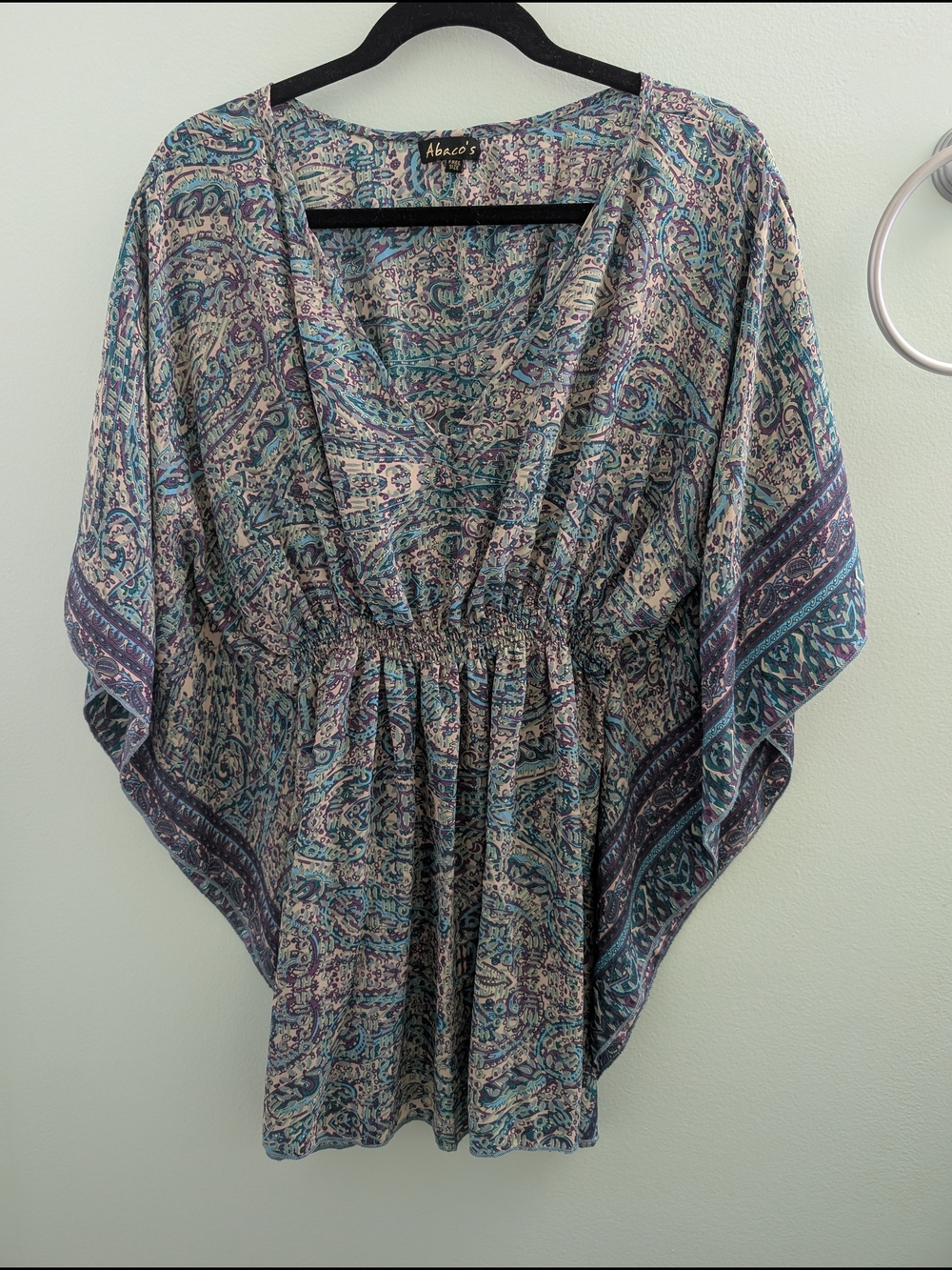 Abaco Teal & Purple Paisley Women’s Swim Coverup